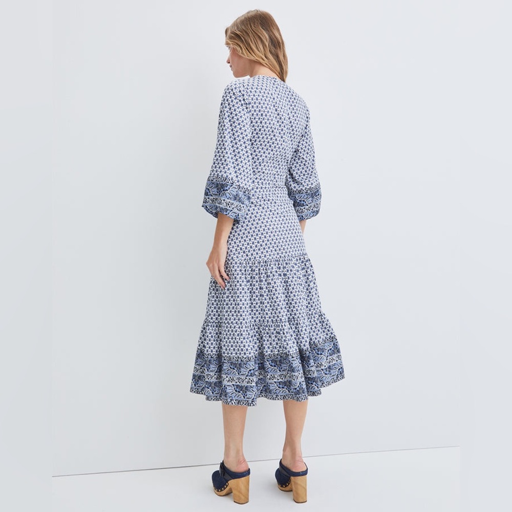 NWT Veronica Beard Dinia Printed Midi Dress Size 8 - Picture 5 of 10